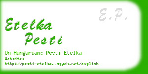 etelka pesti business card